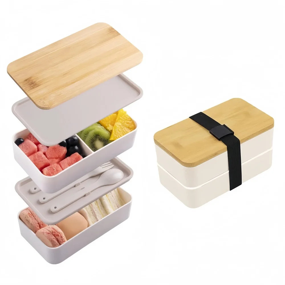 Two-Tier Bento Lunch Box, Set and Bag Options