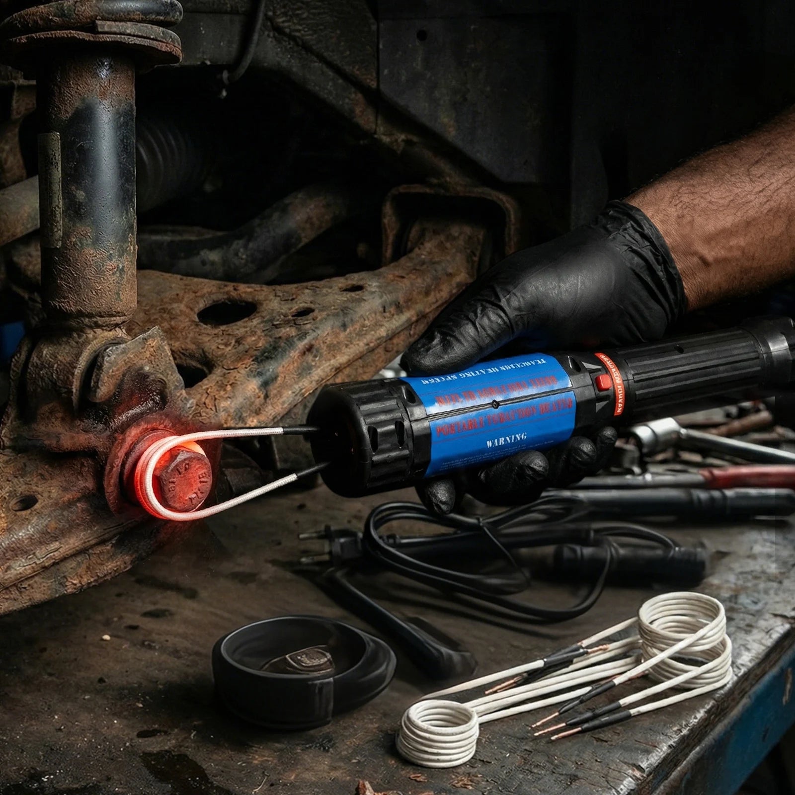 1400W Magnetic Induction Heater Kit for Rusted Bolt Removal
