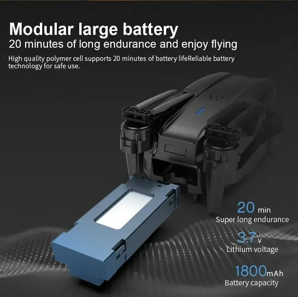New E99 RC Drone 4K Professional Wide Angle Dual HD Camera 5G WIFI FPV Foldable Height Hold RC Helicopter