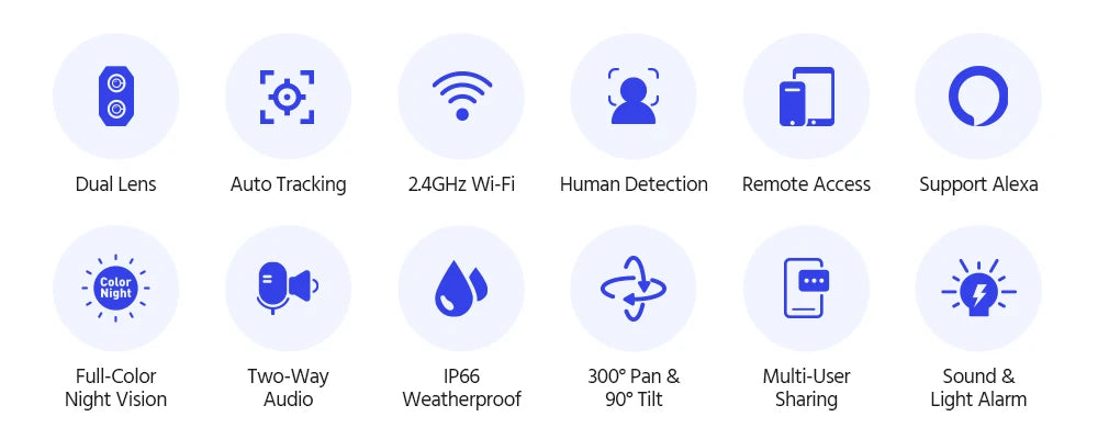 ANNKE 6MP Dual-Lens Outdoor WiFi PT Security Camera