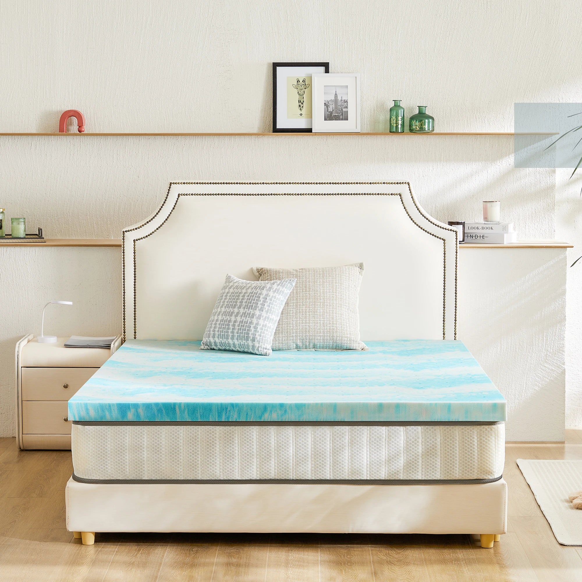 4-Inch Gel Infused Cooling Memory Foam Mattress Topper