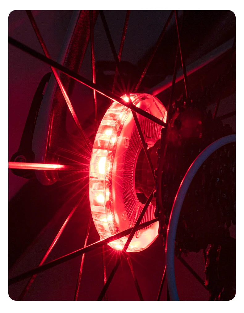 Bicycle Wheel Light 12-LED USB Rechargeable Spoke Light