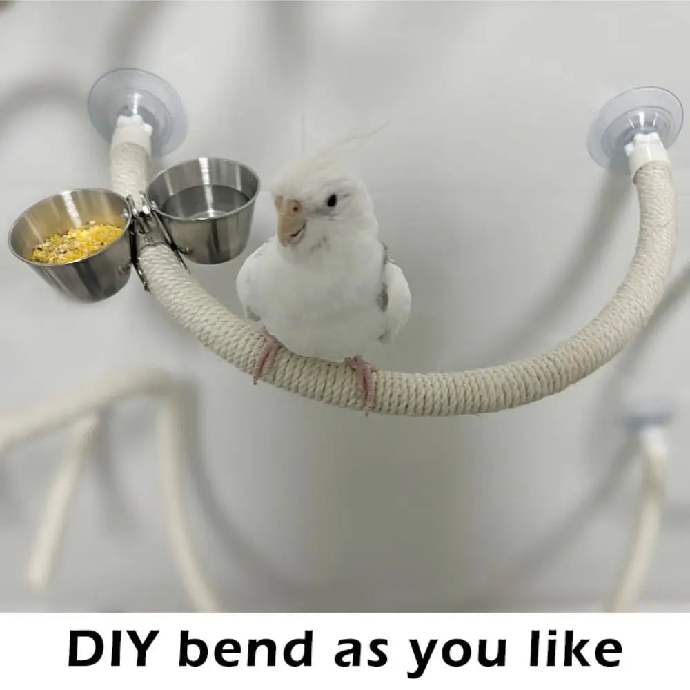 Bendable Rope Bird Perch with Suction Cups