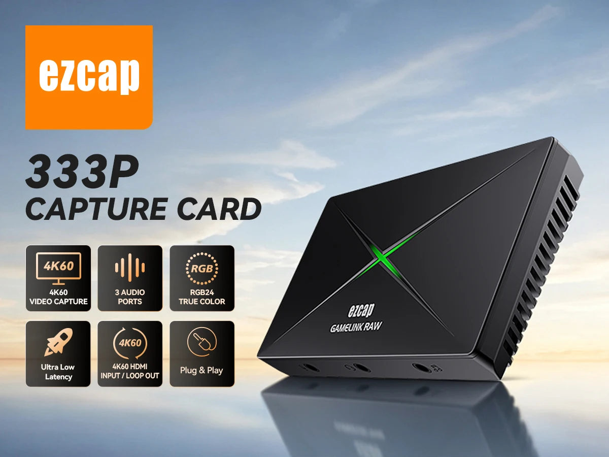Ezcap333P 4K HDMI video capture karta USB 3.0 Type-C 1080P120 hráč video grabber pre PS5 Xbox Switch OBS Live Streaming Recorder
