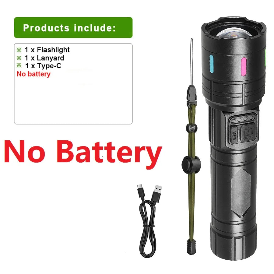 Rechargeable LED Torch with Adjustable Beam