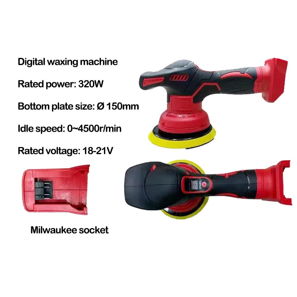 Vilasting Cordless Car Polisher with 150mm Pad and 4600RPM