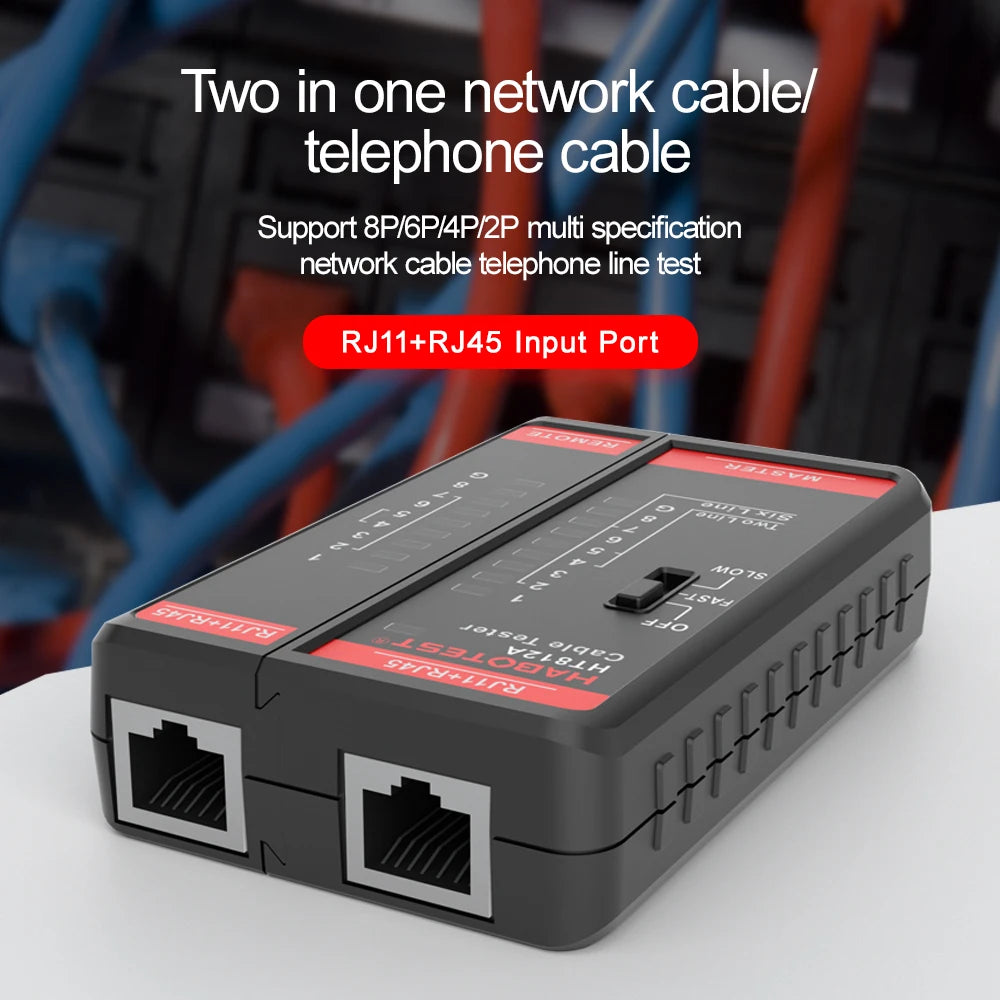 HT812A RJ45 and RJ11 Cable Tester