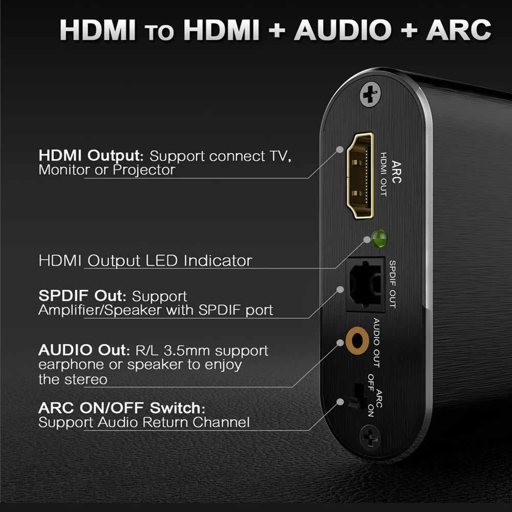 Extractor de audio 4K HDMI con ARC