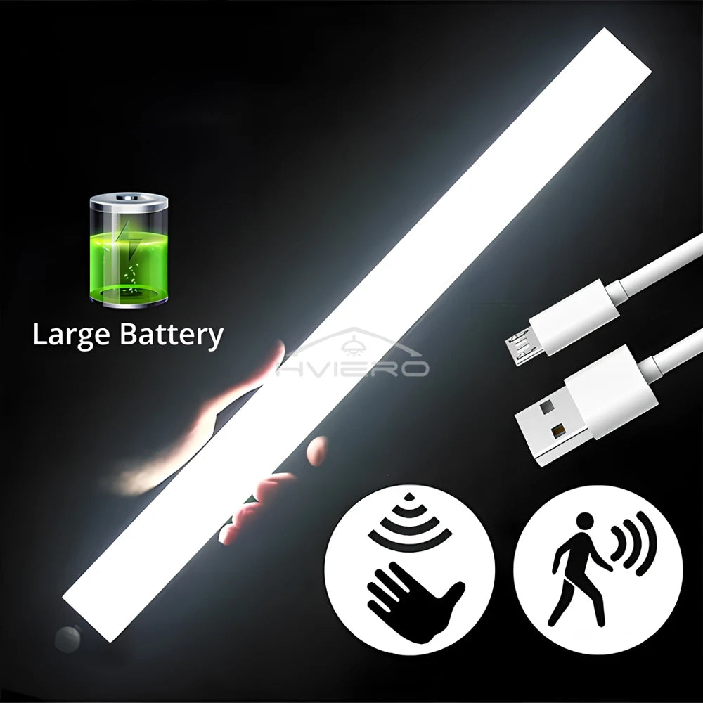 USB oppladbar magnetisk LED-sensorstang