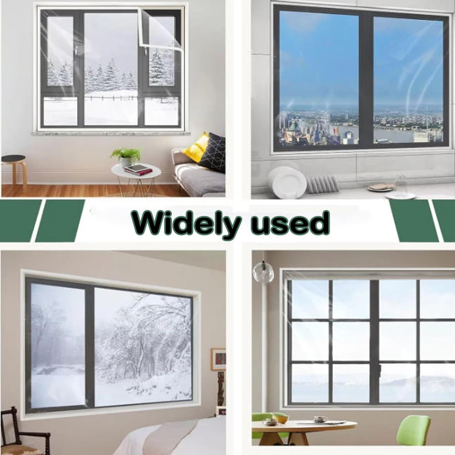Transparent Window Panel with Black Mounting Border
