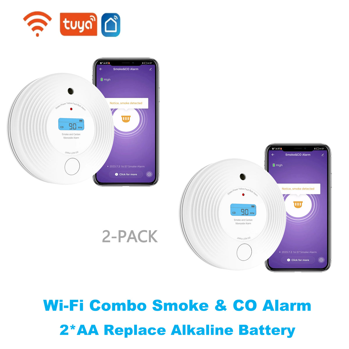 Wi-Fi Smoke and Carbon Monoxide Detector