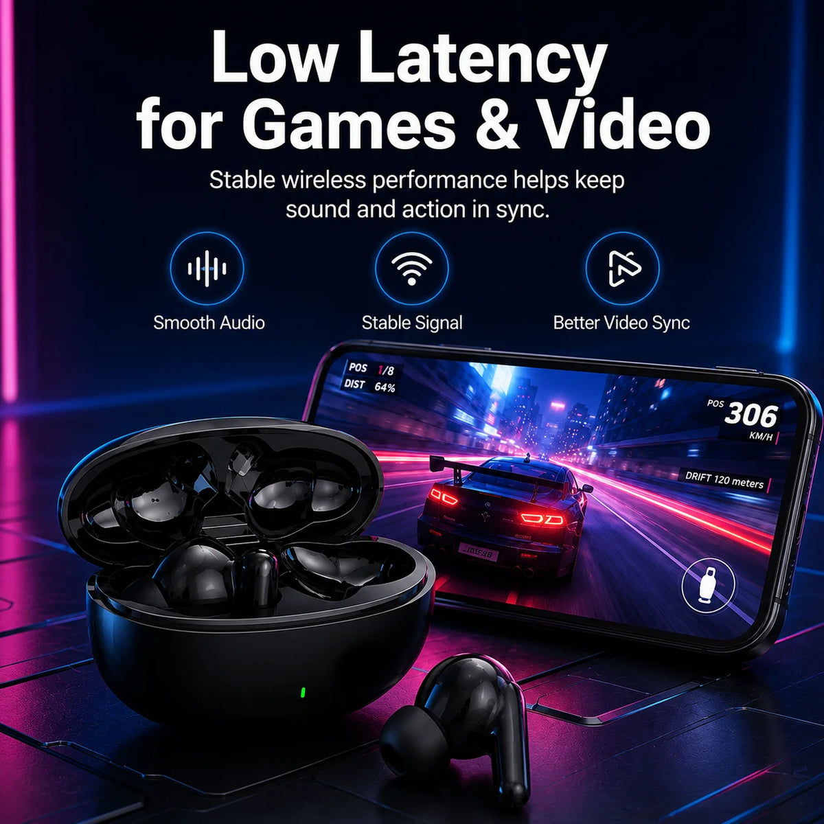 Slúchadlá do uší S90 s Bluetooth 5.3 a mikrofónom