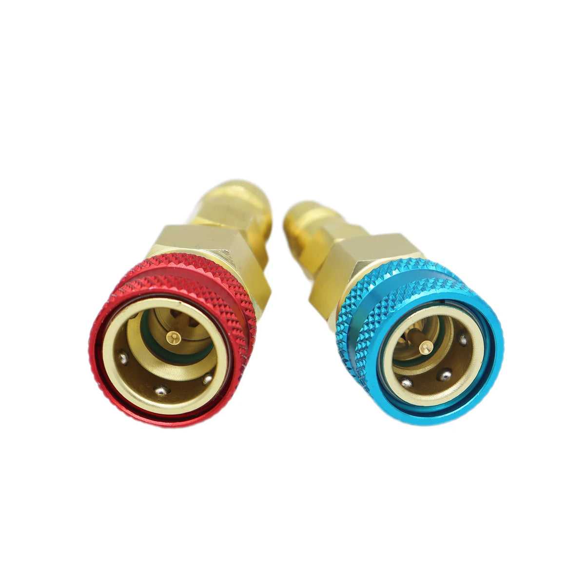 Conectores rápidos de aire 2 piezas R1234YF/R12 a R134A Conectores Adaptadores de aire acondicionado de coche Fitting herramientas de coche
