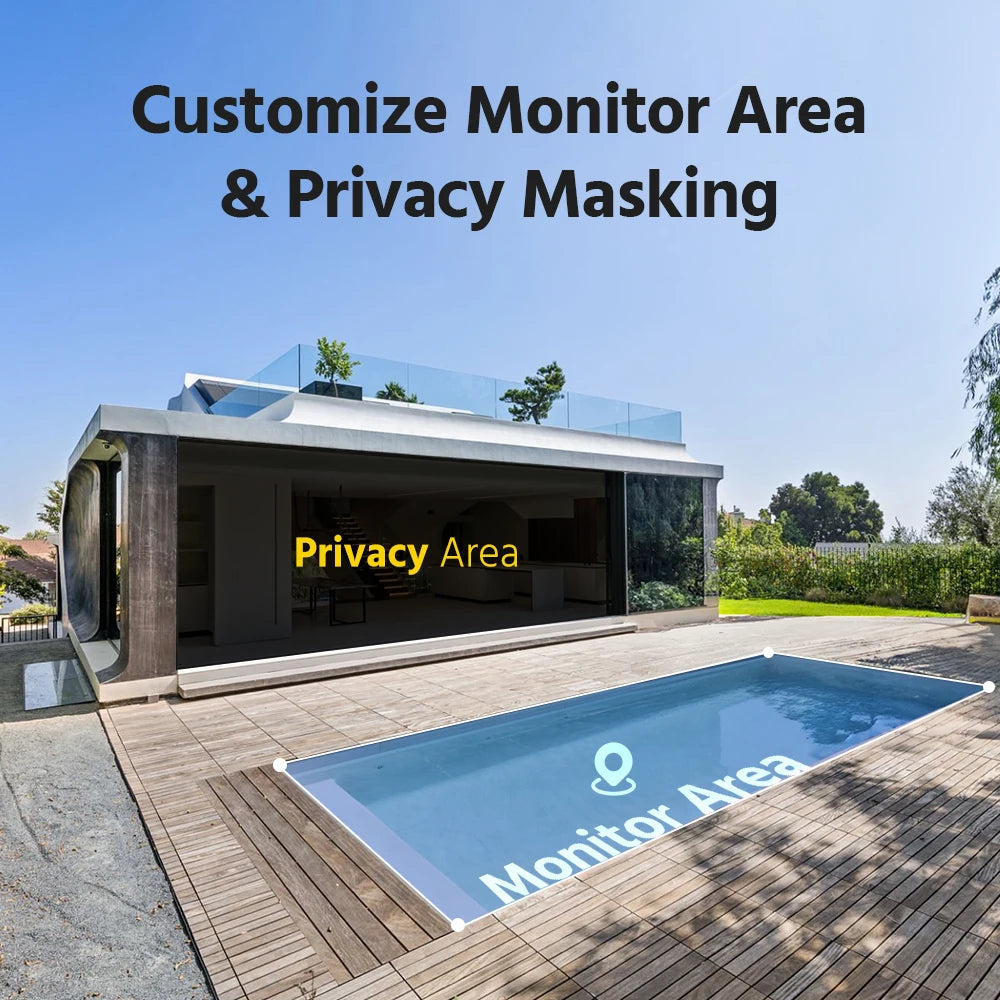 3MP Wireless Security Camera System with 7" Touch Screen, 4CH NVR and 2 Outdoor Cameras
