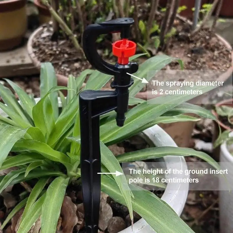 Rotating Garden Micro Sprinklers with Stakes, 10 or 20