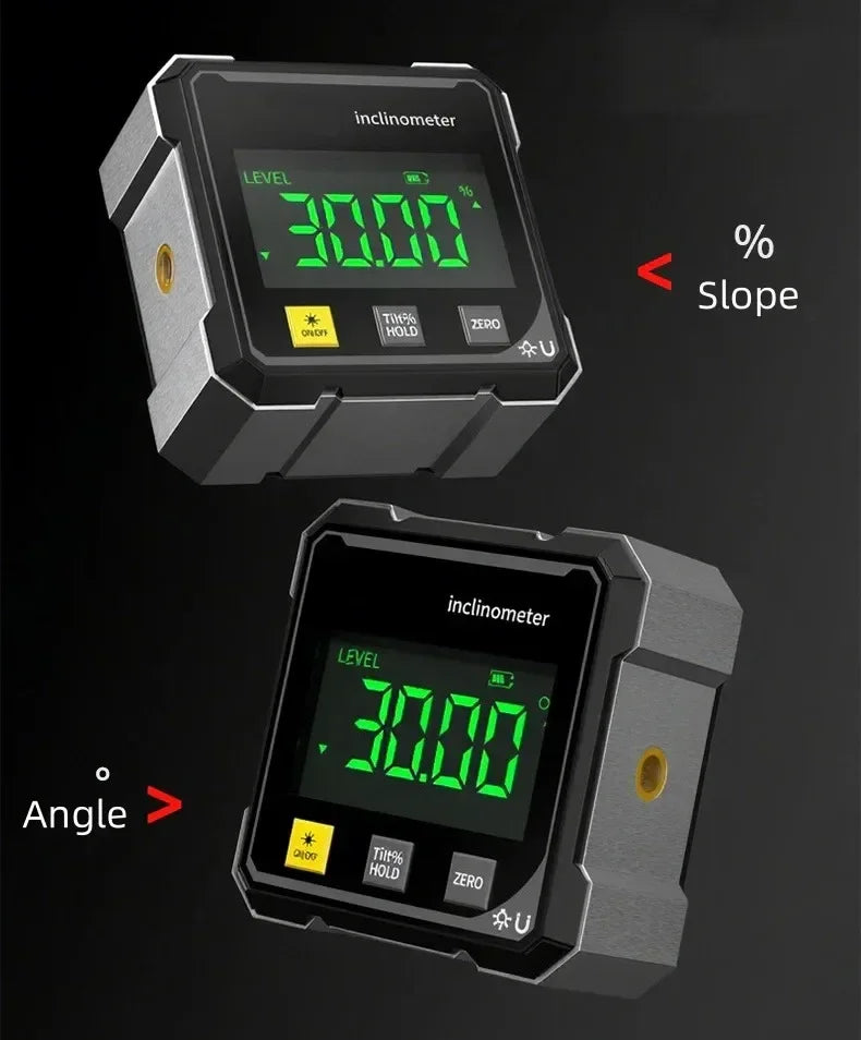 Digital Angle Ruler with Magnetic Base & Laser Inclinometer