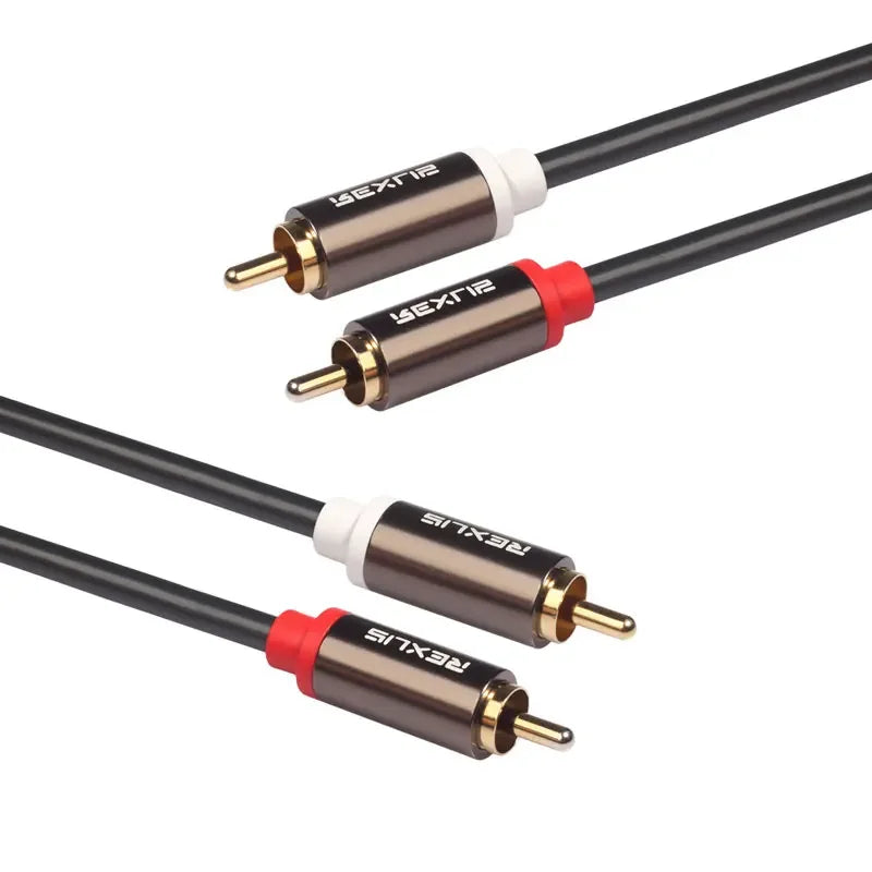 Stereo RCA Audio Cable, 2 RCA Male to 2 RCA Male
