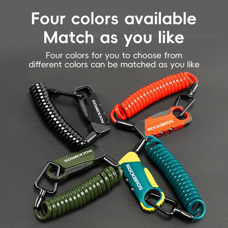 3-Digit Bicycle Cable Lock, 120cm Anti-Theft Lock