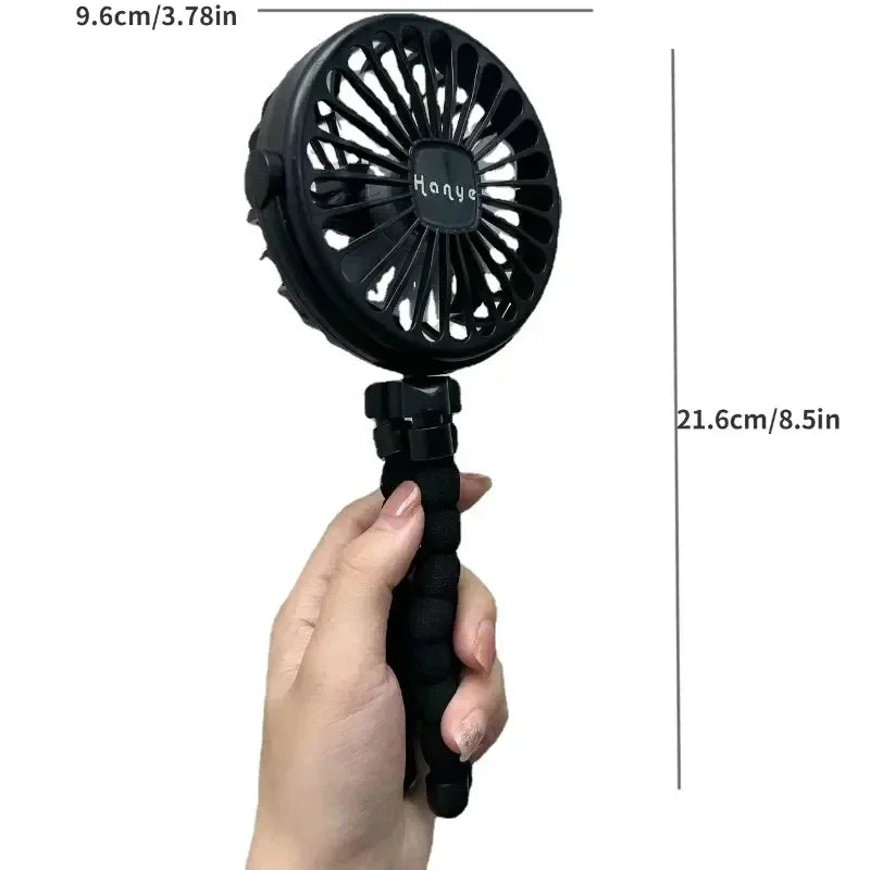 USB Handheld Folding Fan – Portable Mini Fan for Stroller and Desk