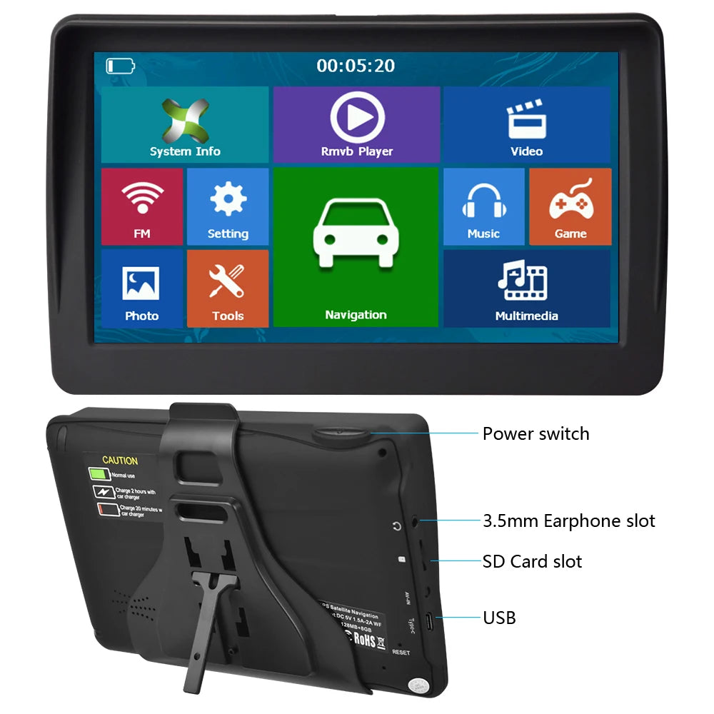 7-inch TFT LCD Touchscreen GPS Navigator with FM Voice Guide