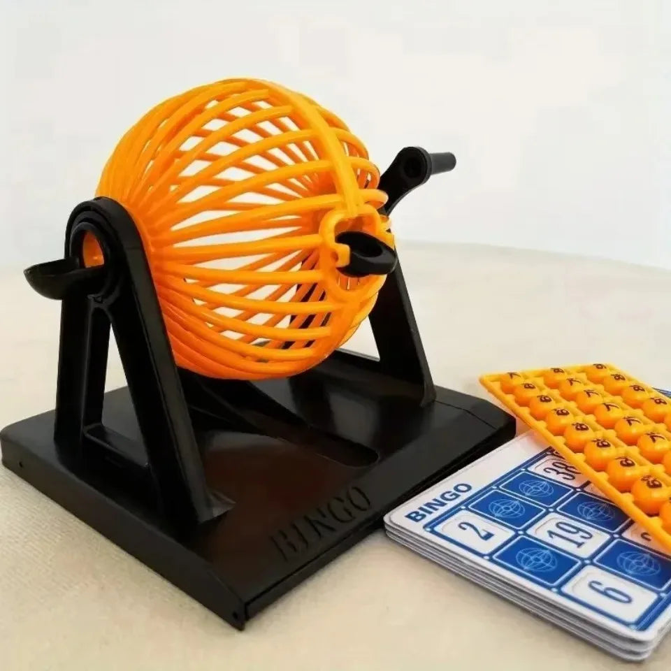 Set de jeu Bingo avec cage de tirage des numéros