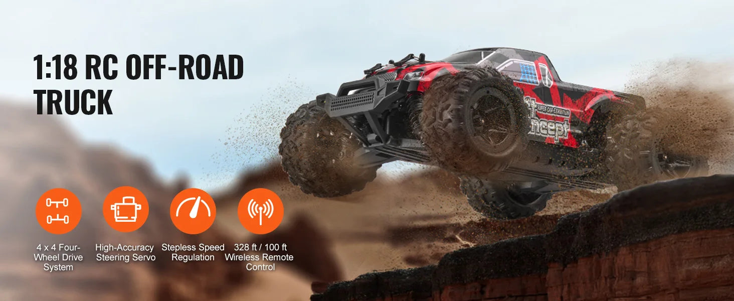 SucceBuy 1:18 40KM/H36 RC auto vysokorychlostní drift 4WD závodní off-road dálkově ovládané auto monster truck hračky pro děti vánoční dárek