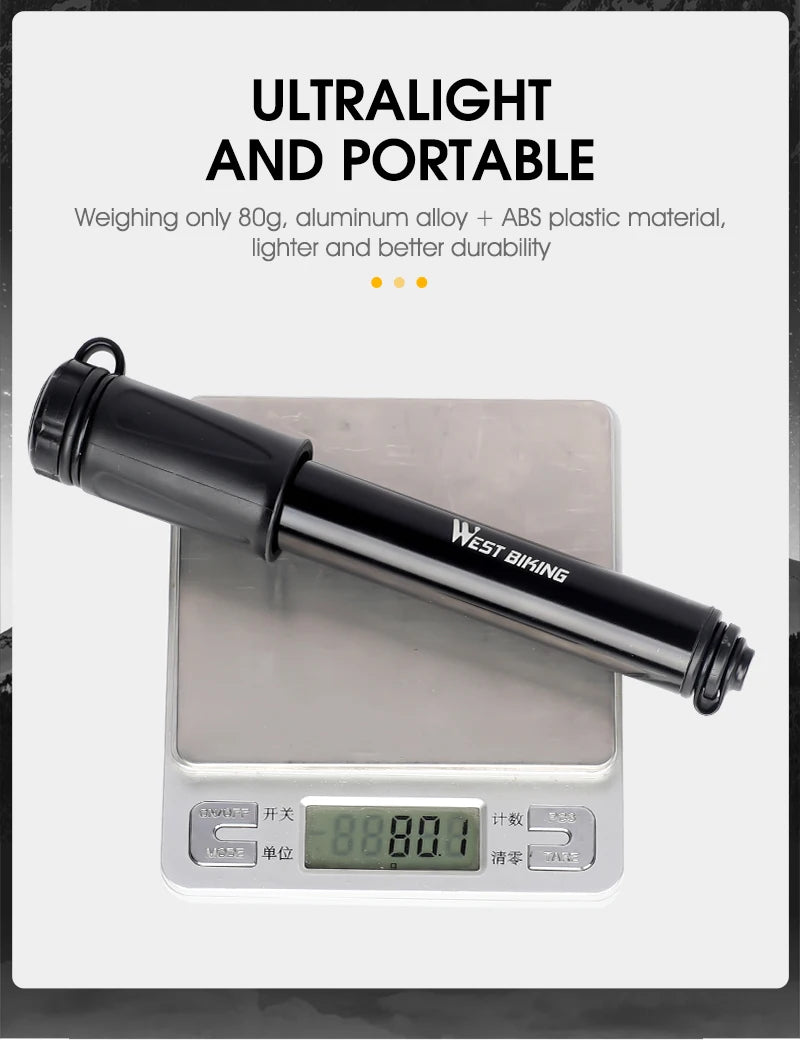 WEST BIKING MINI Pumpa za bicikl — 100 PSI