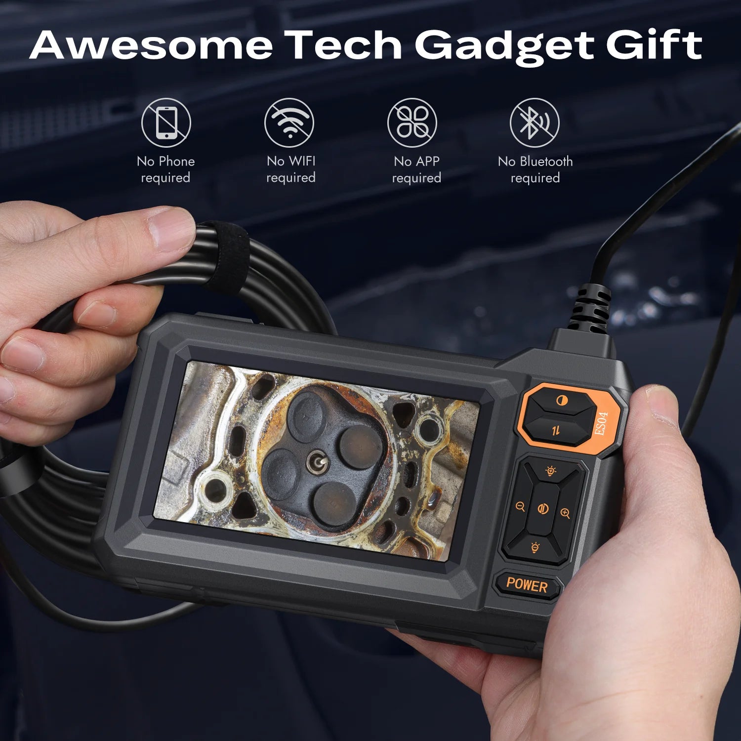 4.3" HD Endoscope Camera with Screen 16.5ft Cable Pipe Inspection
