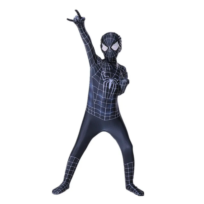 Superhero Black Spider Jumpsuit Costume