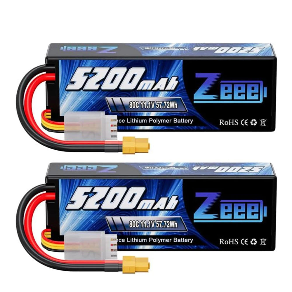 Yüksek Kapasiteli 3S 5200mAh LiPo Pil Sert Kılıf RC Modelleri için
