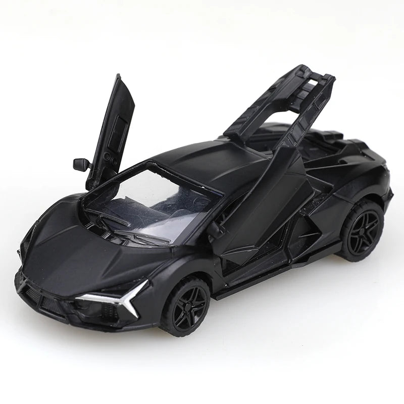 Metal Pull-Back Sports Car Model with Opening Doors