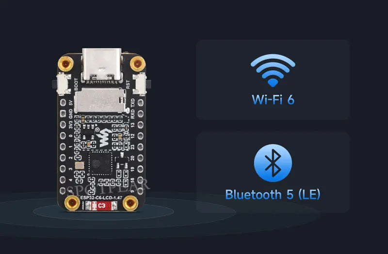 ESP32-C6 1.47-Inch Display Board - Touch Options