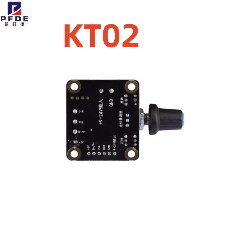 KT02 Stepper Servo Motor Controller, Pulse Generator, Knob Rotation, Stepless Speed