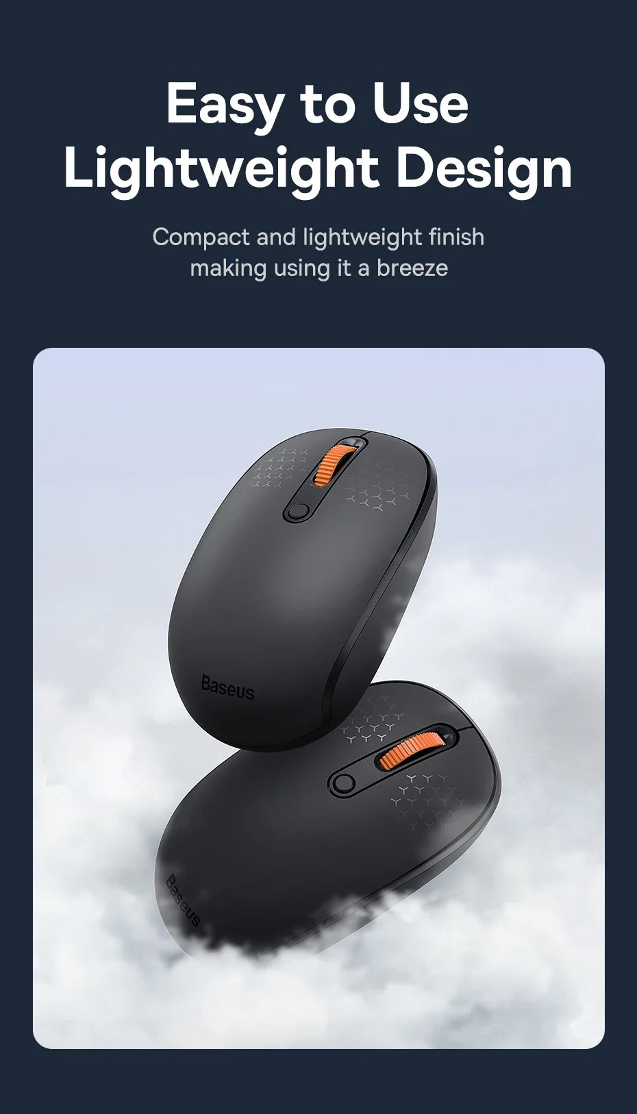 Wireless Bluetooth Mouse with Silent Click & Tri-Mode Connection
