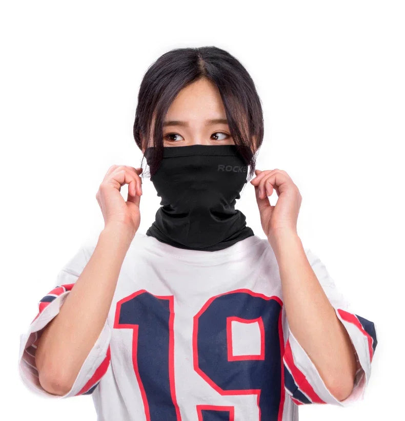 Fascia Viso da Ciclismo ROCKBROS a Asciugatura Rapida, Protezione Solare, Copricapo per Ciclismo, Sciarpa Traspirante per Sport all'Aperto, Bandana per Bicicletta