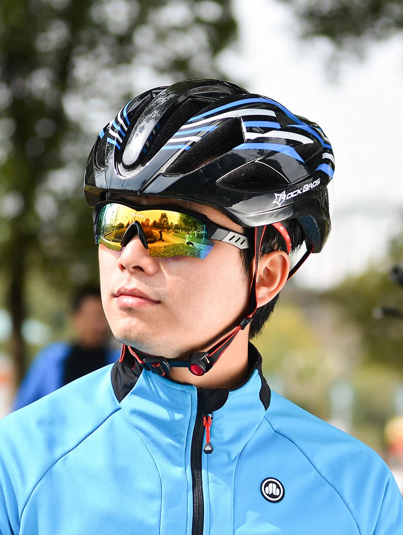 Polarized Cycling & Motorcycle Glasses with 3 Interchangeable Lenses