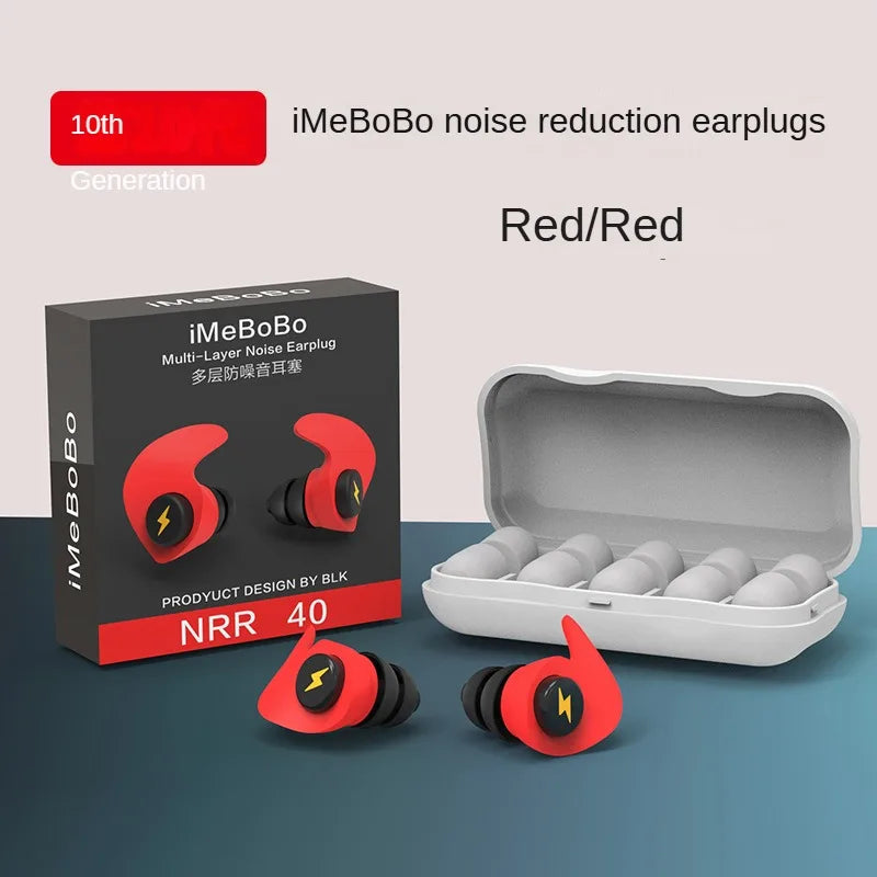 Noise-cancelling Sponge Earplugs Mute Sleep Soundproof Earplugs Separate Assembly Waterproof Silicone Earplugs Security