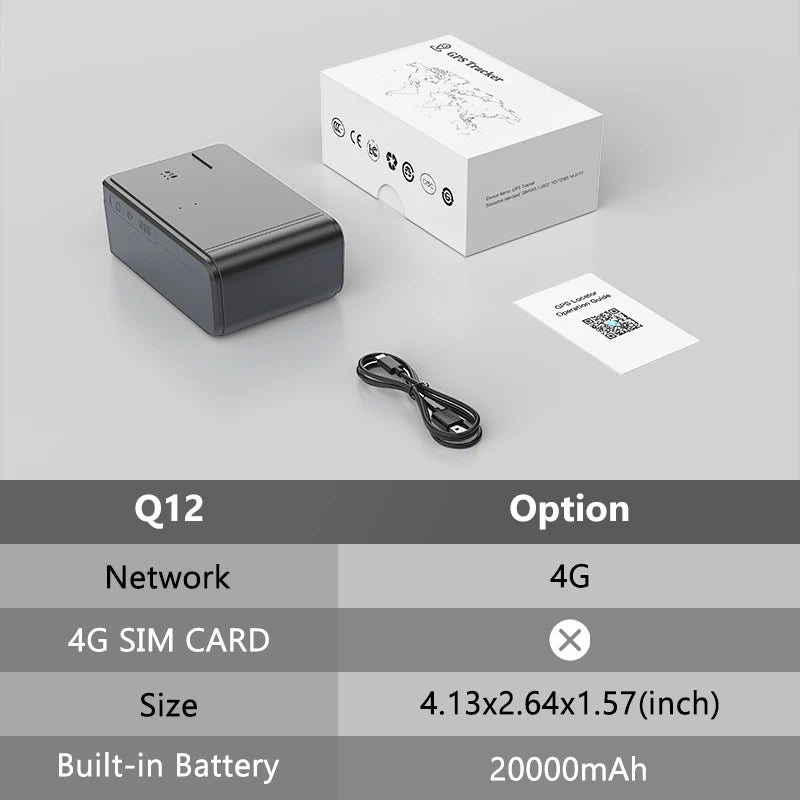 4G GPS Car Locator 20000mAh/10000mAh/6000mAh GPS Car Tracker Vibration Anti-Theft Geo-fence Alarm with Free APP