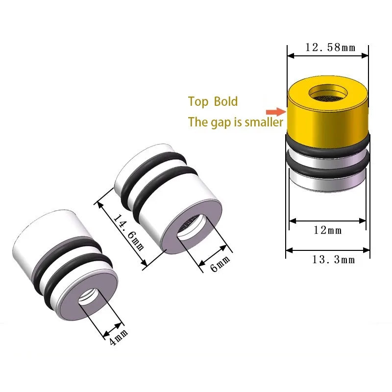 Componentă pentru valvă/filtru cu ventuză de 12 mm