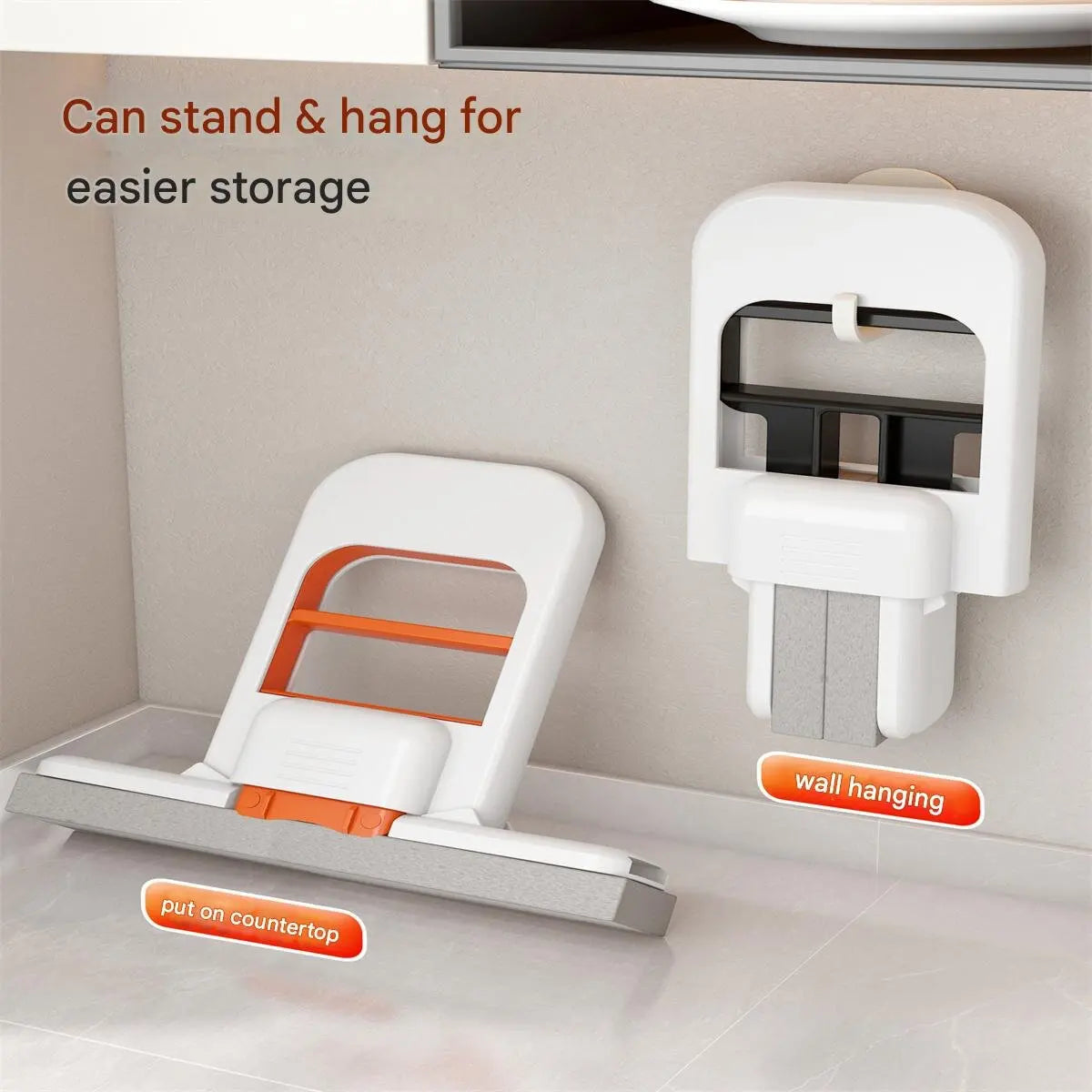 Mini Cotton-Thread Table Mop with Folding Wringer