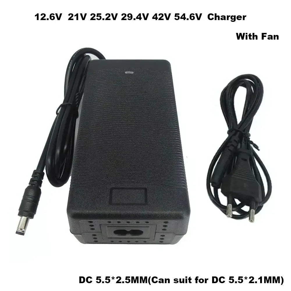 Li-ion Battery Charger, 12.6–54.6 V Options