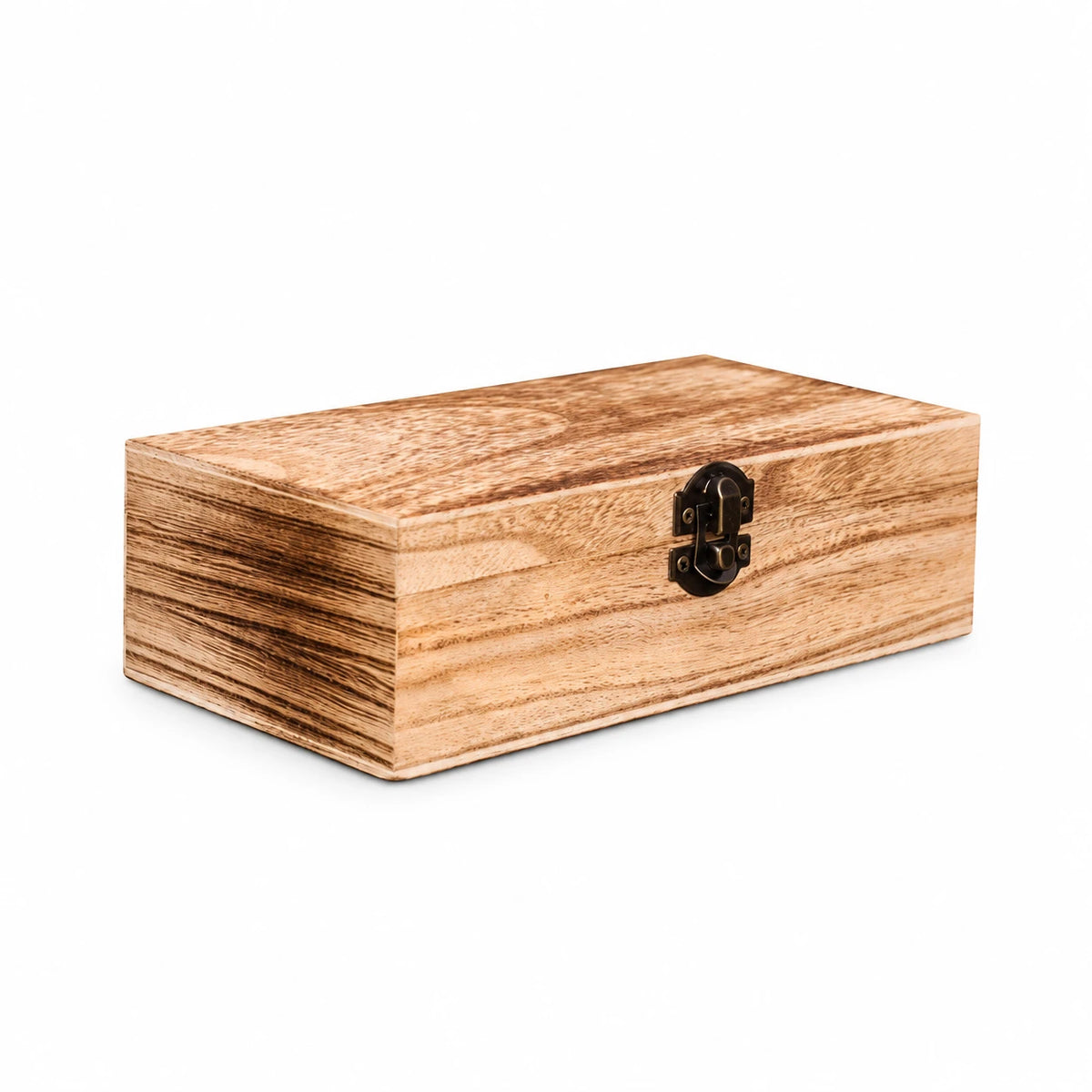 Wooden hinged keepsake box, selected finish or comparison views