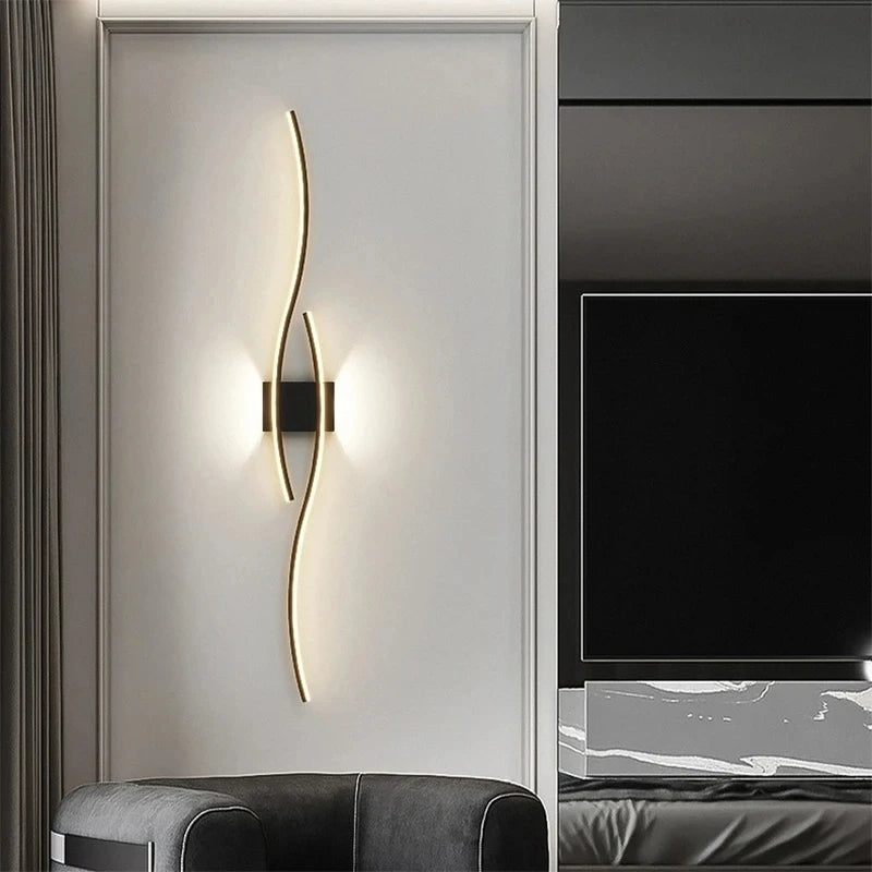 Slank LED-vegglampe, 60 eller 80 cm