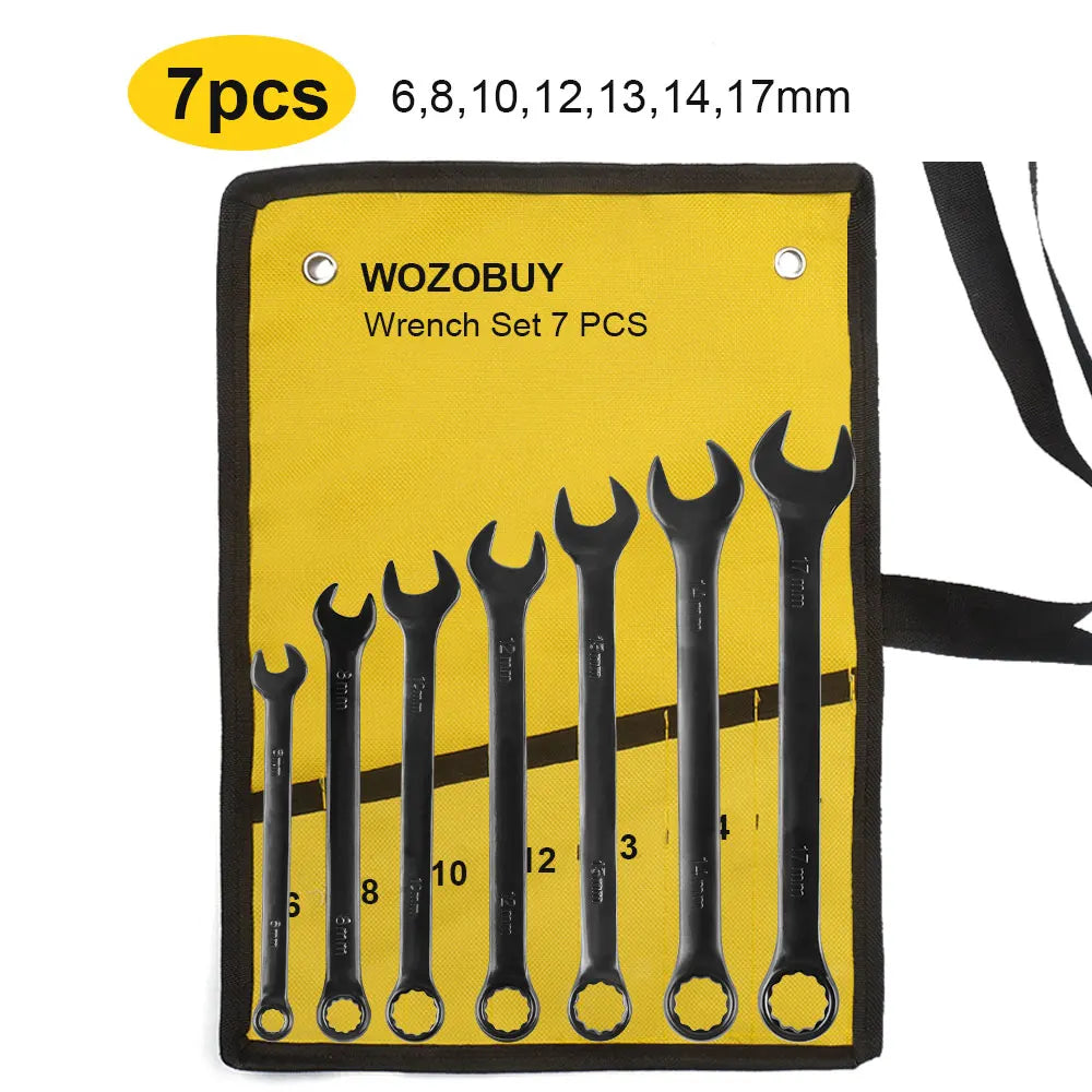 Metric Combination Wrench Set with Bag