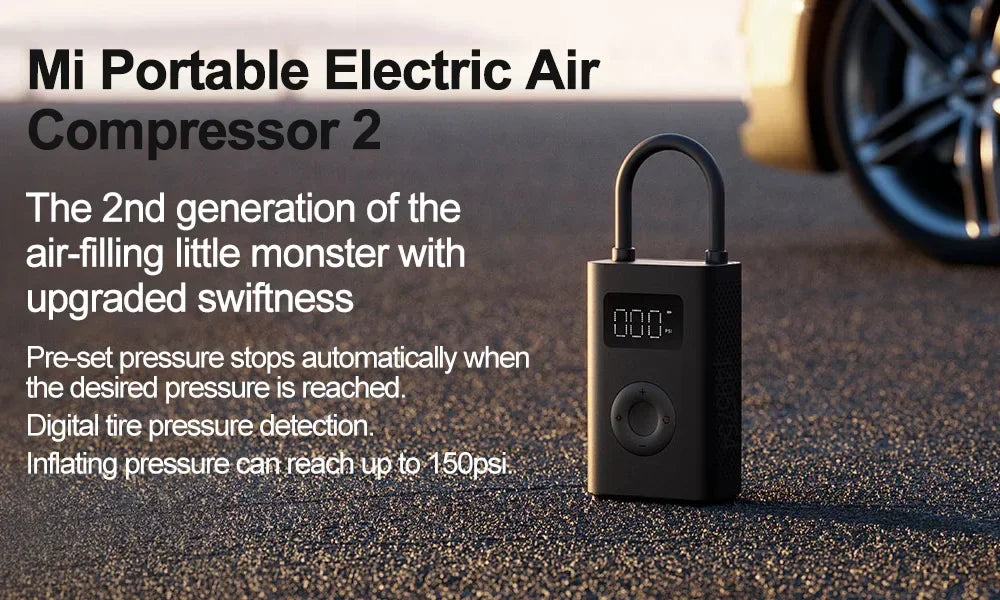 Přenosný digitální kompresor na pneumatiky Xiaomi Portable Air Compressor 2