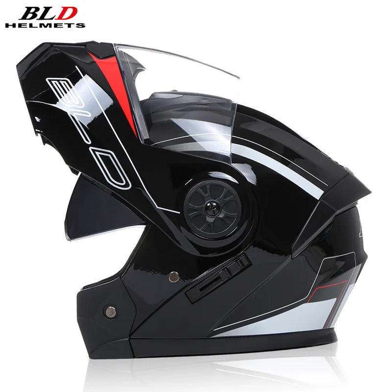 Binoclu/Bizant dual pentru bărbați/femei, cască de Moto, motocros, modular, Flip Up, personalizată, Cască integrală