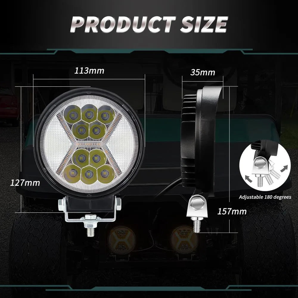 4 Inch LED Work Light Bar Offroad Spotlights 12-24V Led Headlights Driving Fog Lamp Bright for Tractor SUV ATV 4x4 Acessorios
