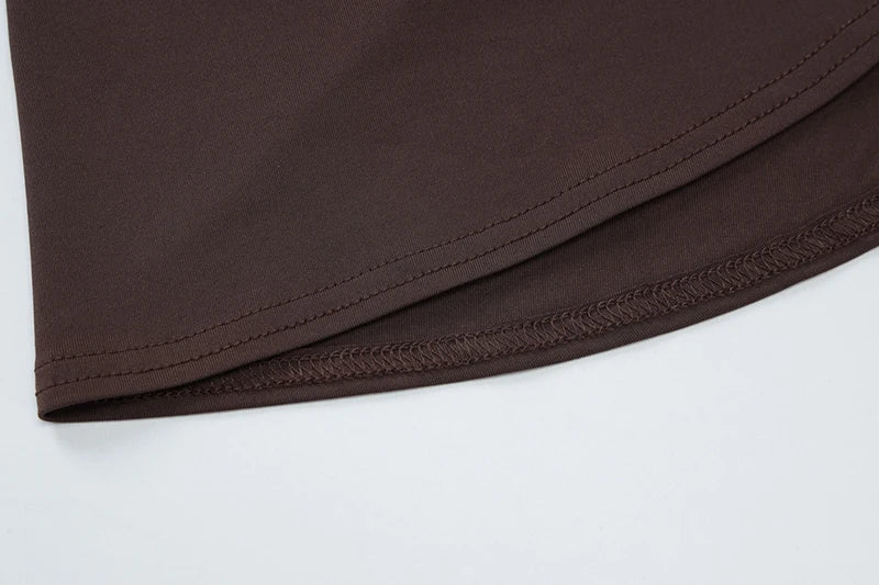 Mozision Irregular Draped Ruched Sexy Mini Dress For Women Elegant Turtleneck Sleeveless High Waist Pleated Club Party Dress