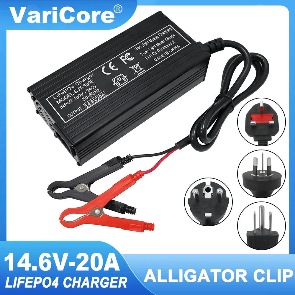 14.6V 20A Smart LiFePO4 Battery Charger for 12V Systems