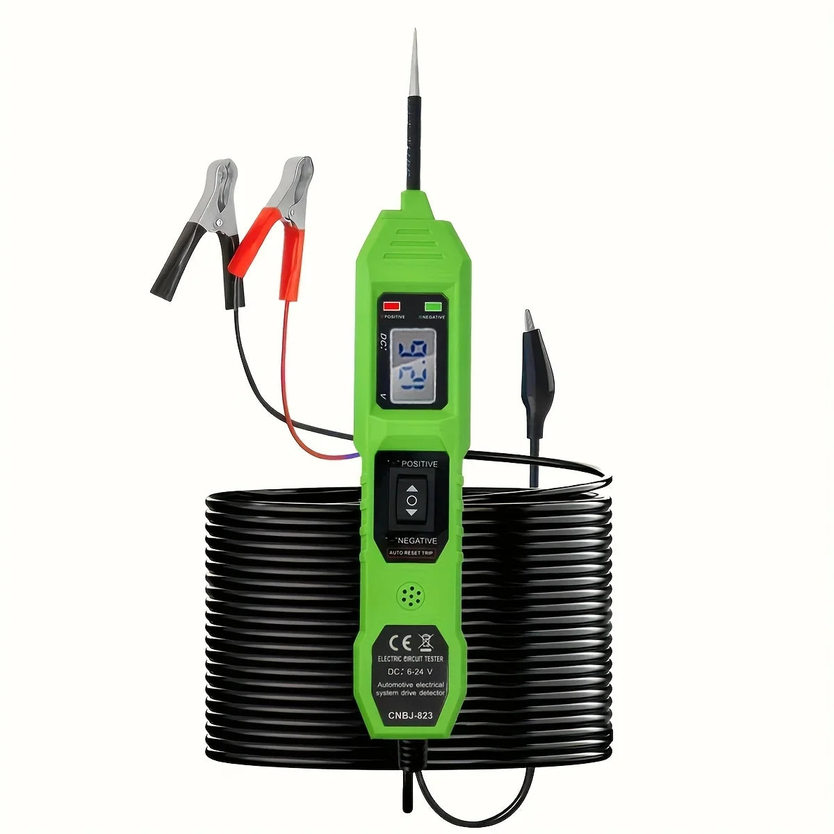 Smart Car Circuit Tester 823, s LED zobrazením napätia - napájanie USB, kompatibilné s vozidlami 3,5–36 V DC